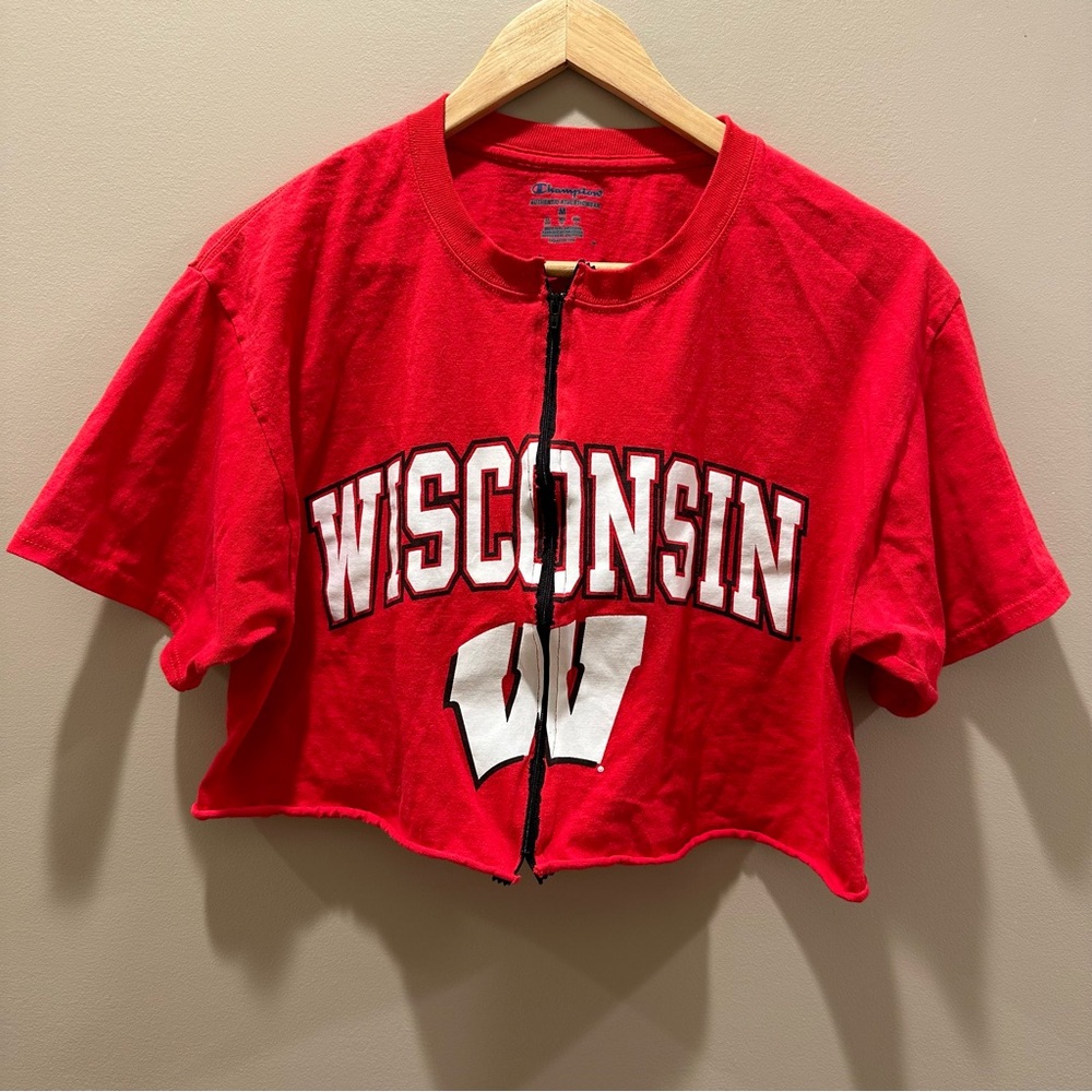 Wisconsin Zipper Crop Top
